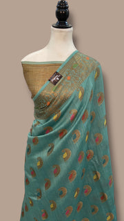 Moonga Georgette Handloom Banarasi Saree - The Handlooms