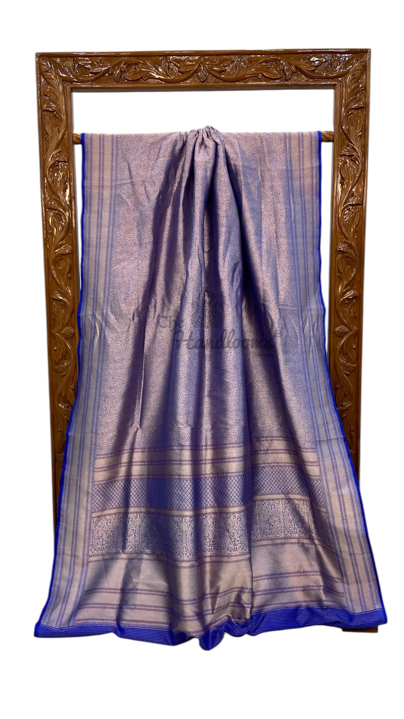 Regal Pure Katan Silk Banarasi Saree – Handwoven Tanchui Brocade - The Handlooms