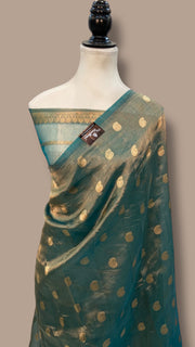 Pure Kora Tissue Handloom Banarasi Kadua Motifs Saree - The Handlooms