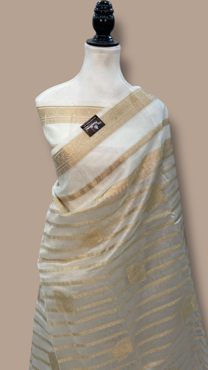 Pure Kora Handloom Banarasi Saree - The Handlooms