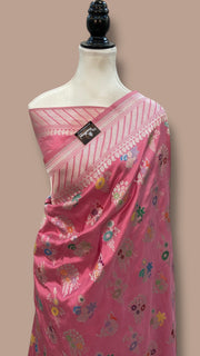 Ektara Pure Katan Silk Banarasi Handloom Saree - All over kadiyal Jaal work - The Handlooms