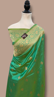 Pure Katan Silk Banarasi Handloom Saree - All over Kadua motifs - The Handlooms