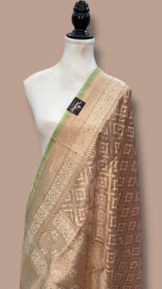 Pure Tissue Reshmi Zari Banarasi Brocade Handloom Dupatta - The Handlooms