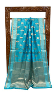 Pure Mango Silk Banarasi Handloom Saree - The Handlooms