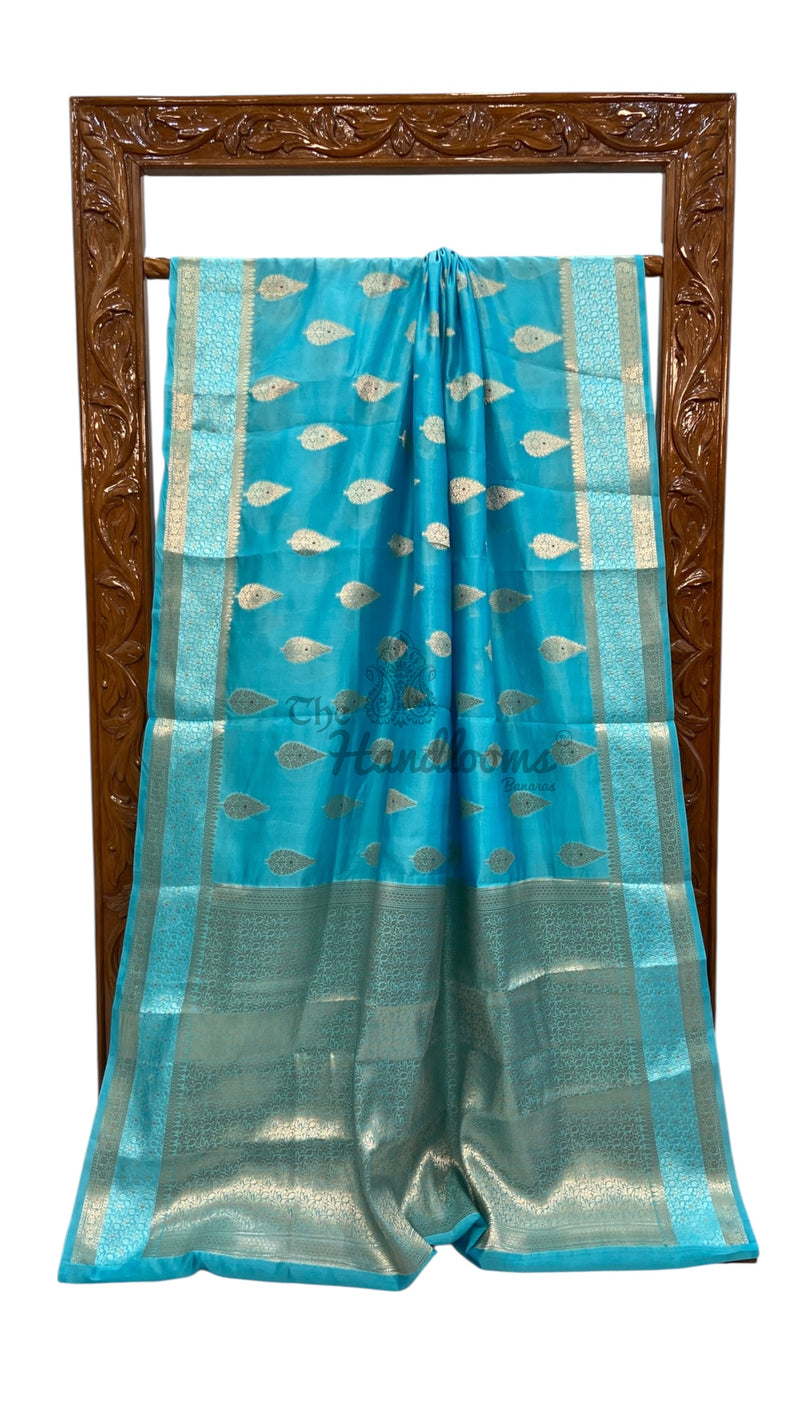 Pure Mango Silk Banarasi Handloom Saree - The Handlooms