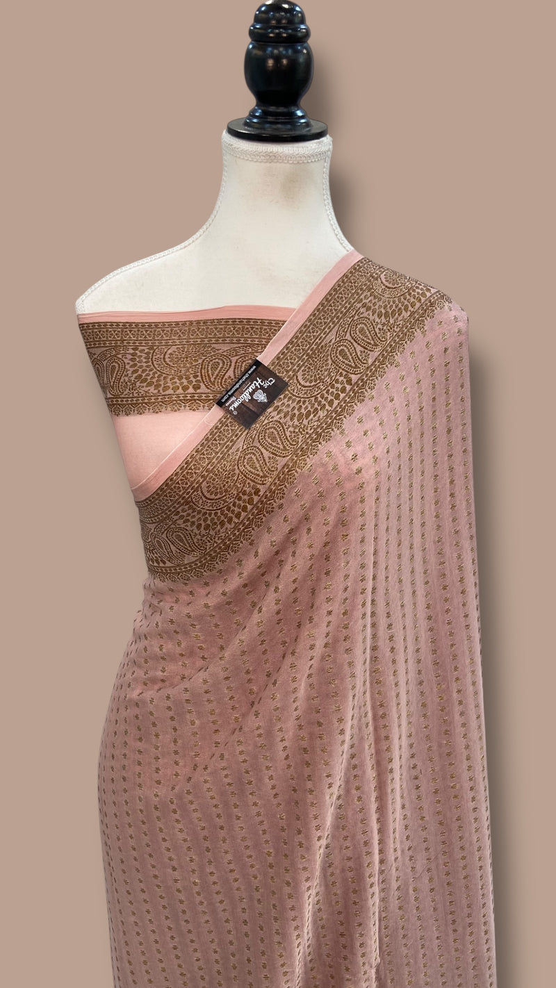Pure Chiffon Khaddi Banarasi Saree - The Handlooms