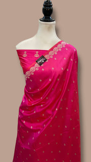 Pure Katan Silk Banarasi Handloom Saree - All Over Kadua Motifs - The Handlooms