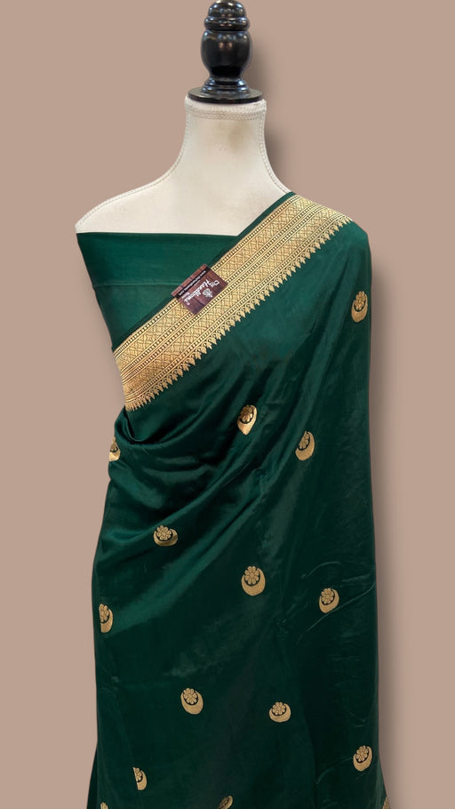 Pure Katan Silk Banarasi Handloom Saree - All Over Kadua Motifs - The Handlooms
