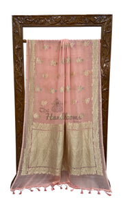 Khaddi Georgette Handloom Banarasi Saree - The Handlooms