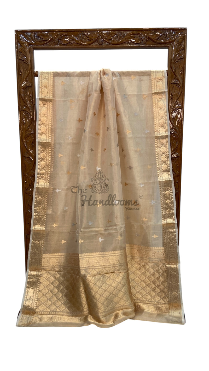 Pure Kora Tissue Handloom Banarasi Saree - The Handlooms