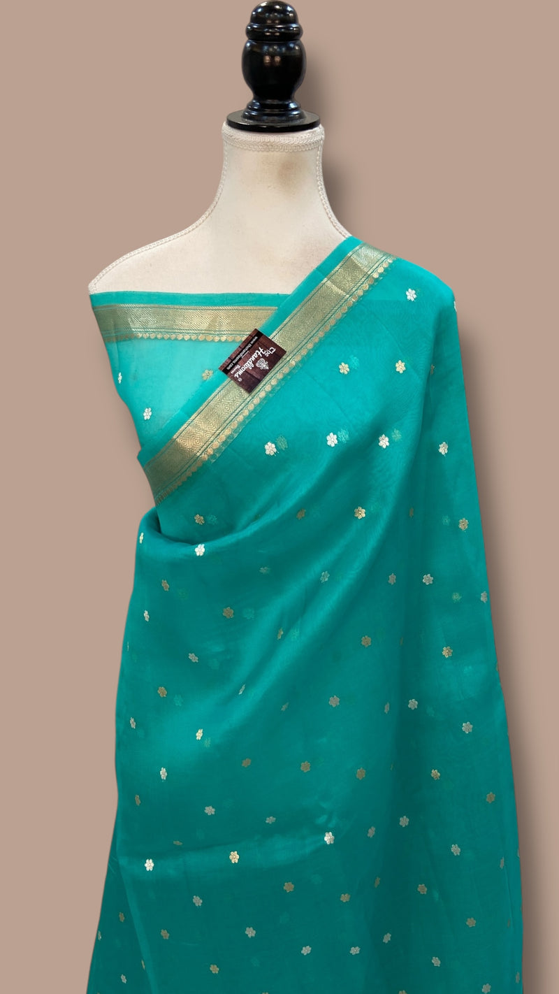 Pure Kora Handloom Banarasi Saree - The Handlooms