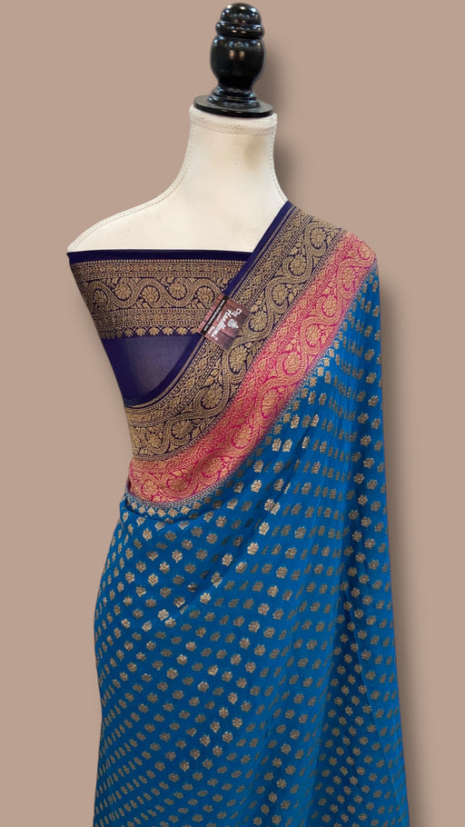 Pure Khaddi Georgette Handloom Banarasi Saree - The Handlooms