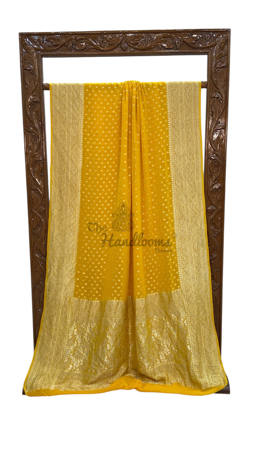 Khaddi Georgette Handloom Banarasi Saree - The Handlooms