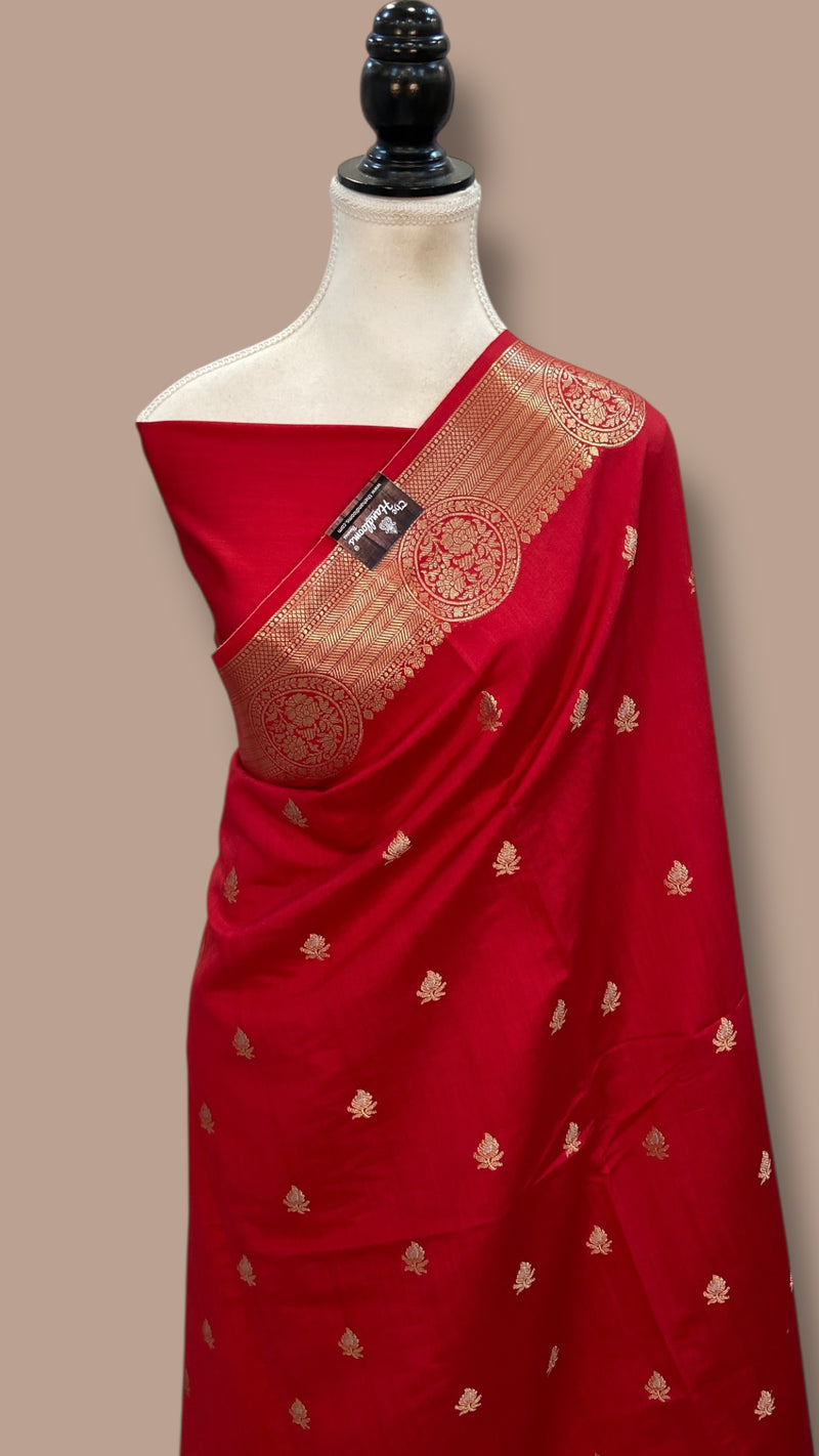 Pure Chiniya Silk Handloom Banarasi Saree - The Handlooms