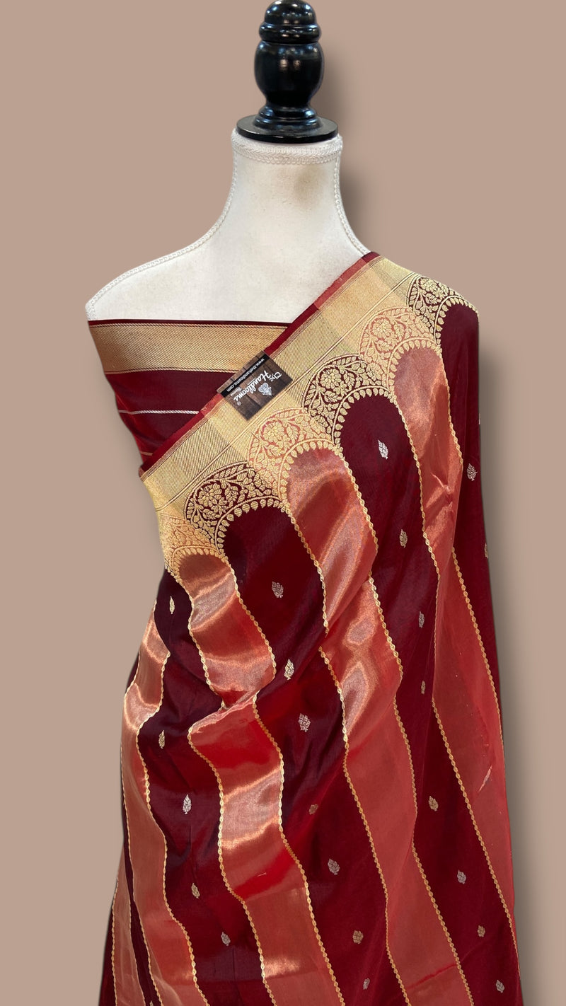 Pure Katan Silk Banarasi Handloom Saree - Rangkat - The Handlooms