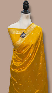 Pure Katan Silk Reshmi Zari Banarasi Handloom Saree - The Handlooms