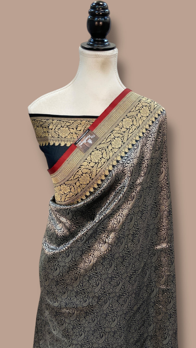 Pure Katan Silk Banarasi Handloom Saree - Tanchui Brocade