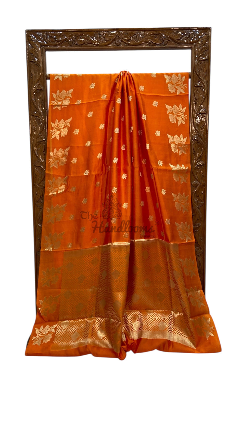 Pure Mango Silk Banarasi Handlokom Saree