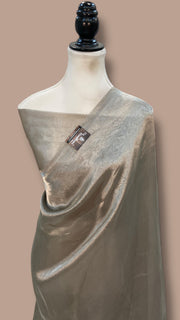 Pure Kora Handloom Banarasi Saree - Plain - The Handlooms