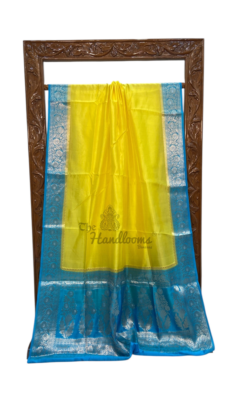 Pure Mango Silk Banarasi Handloom Saree - The Handlooms