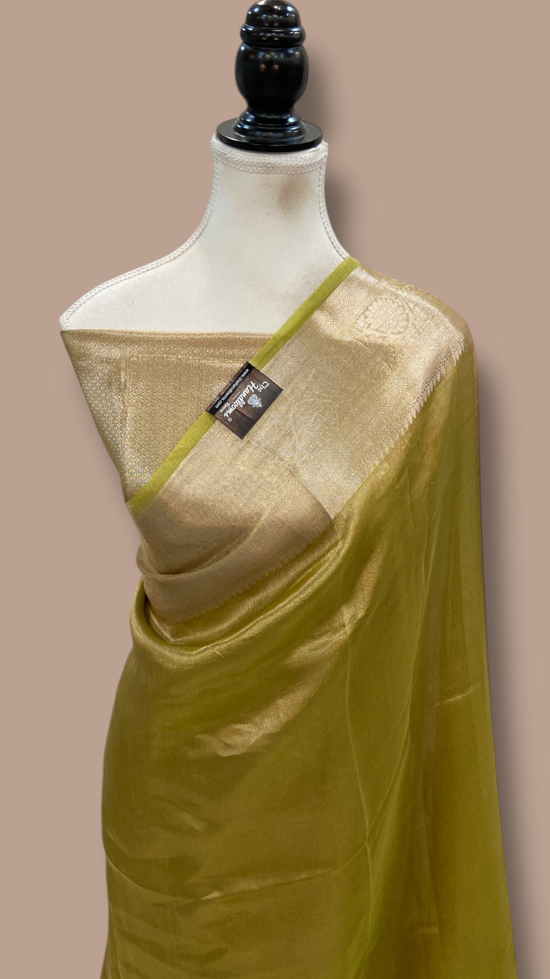 Pure Kora Tissue Handloom Banarasi Saree - The Handlooms