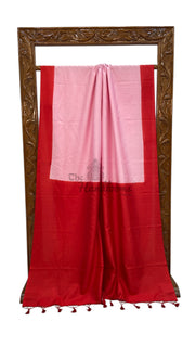 Pure Katan Chiniya Silk Handloom Banarasi Saree-Plain - The Handlooms