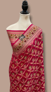 Pure Chiffon Khaddi Banarasi Saree - The Handlooms