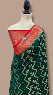 Pure Chiniya Silk Handloom Banarasi Saree - The Handlooms