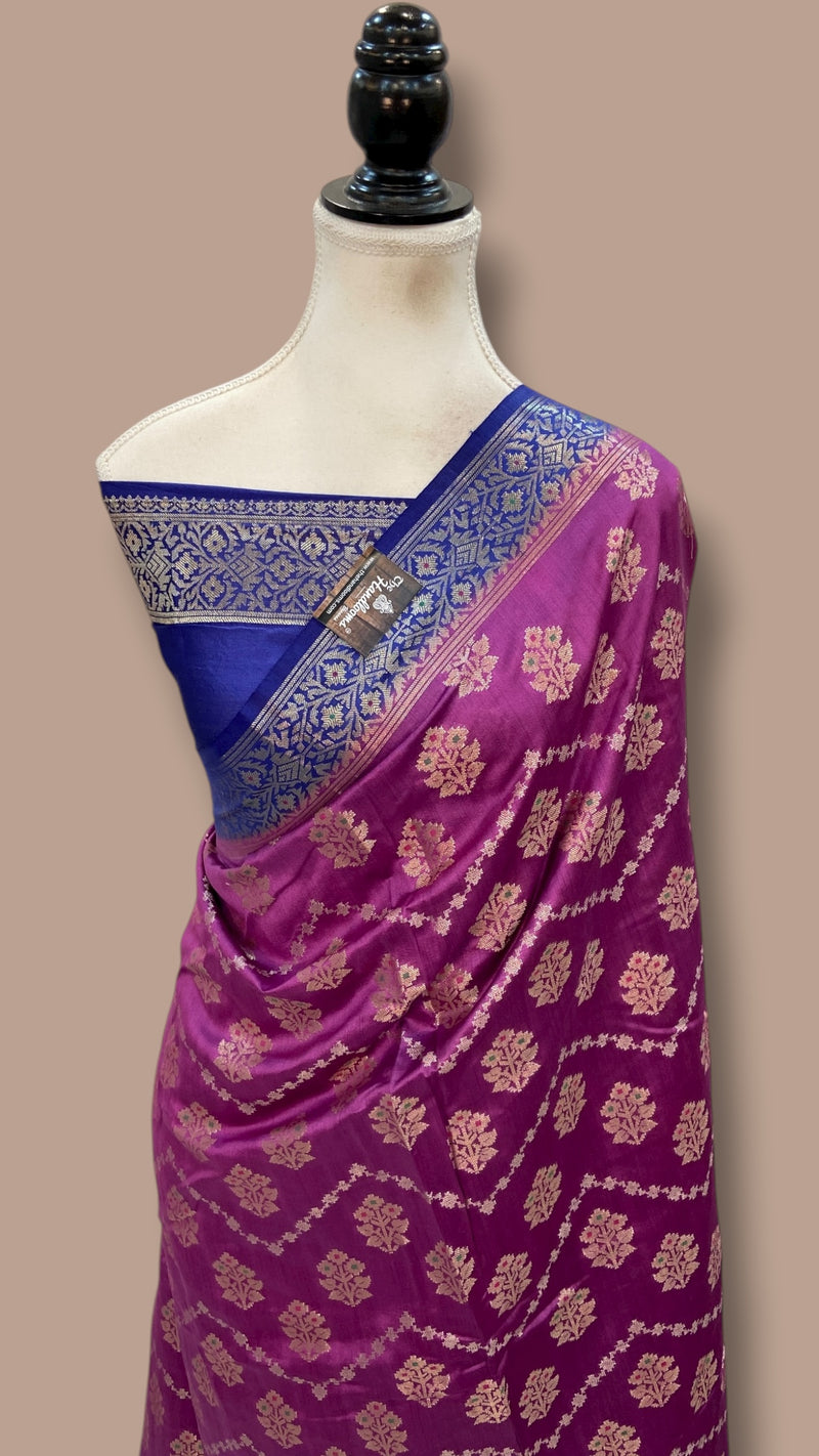 Pure Chiniya Silk Handloom Banarasi Saree - The Handlooms