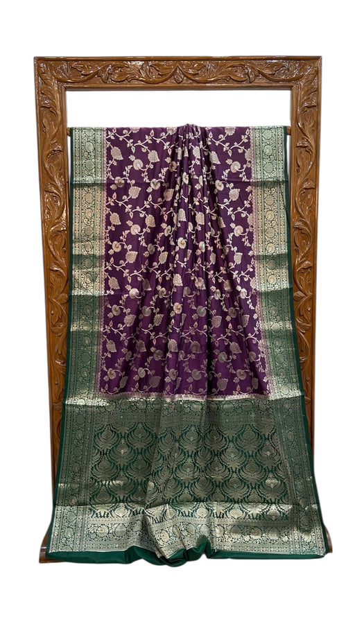 Pure Chiniya Silk Handloom Banarasi Saree - The Handlooms