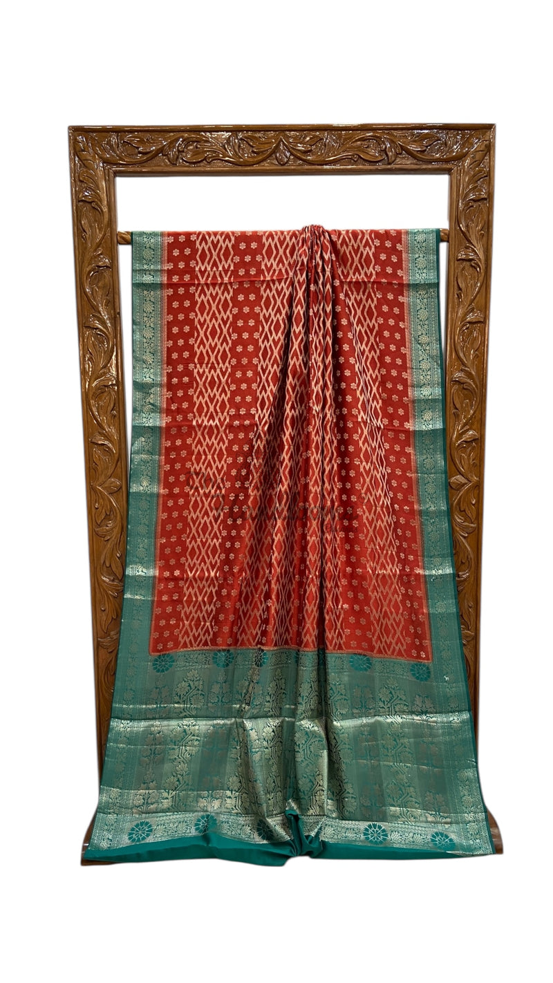 Pure Chiniya Silk Handloom Banarasi Saree - The Handlooms
