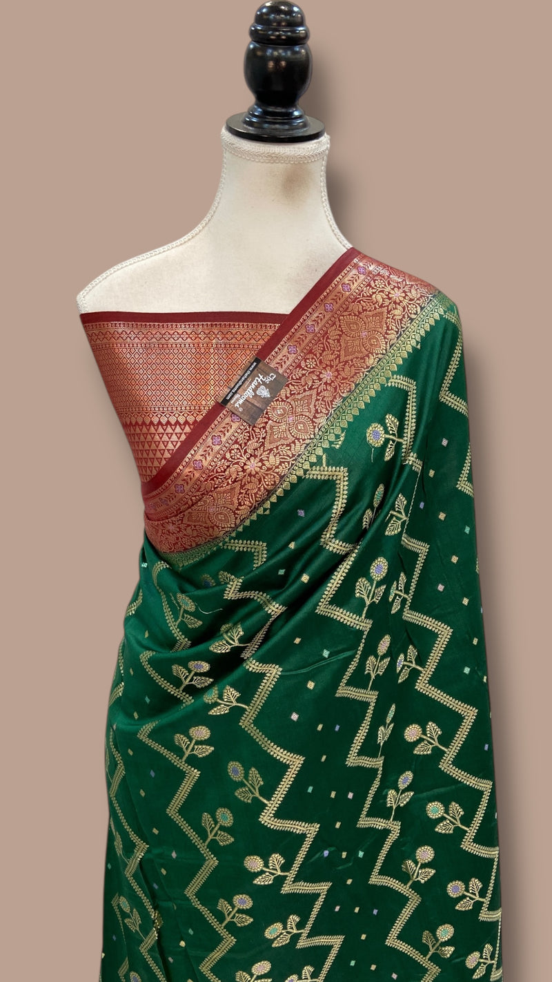 Pure Chiniya Silk Handloom Banarasi Saree - The Handlooms