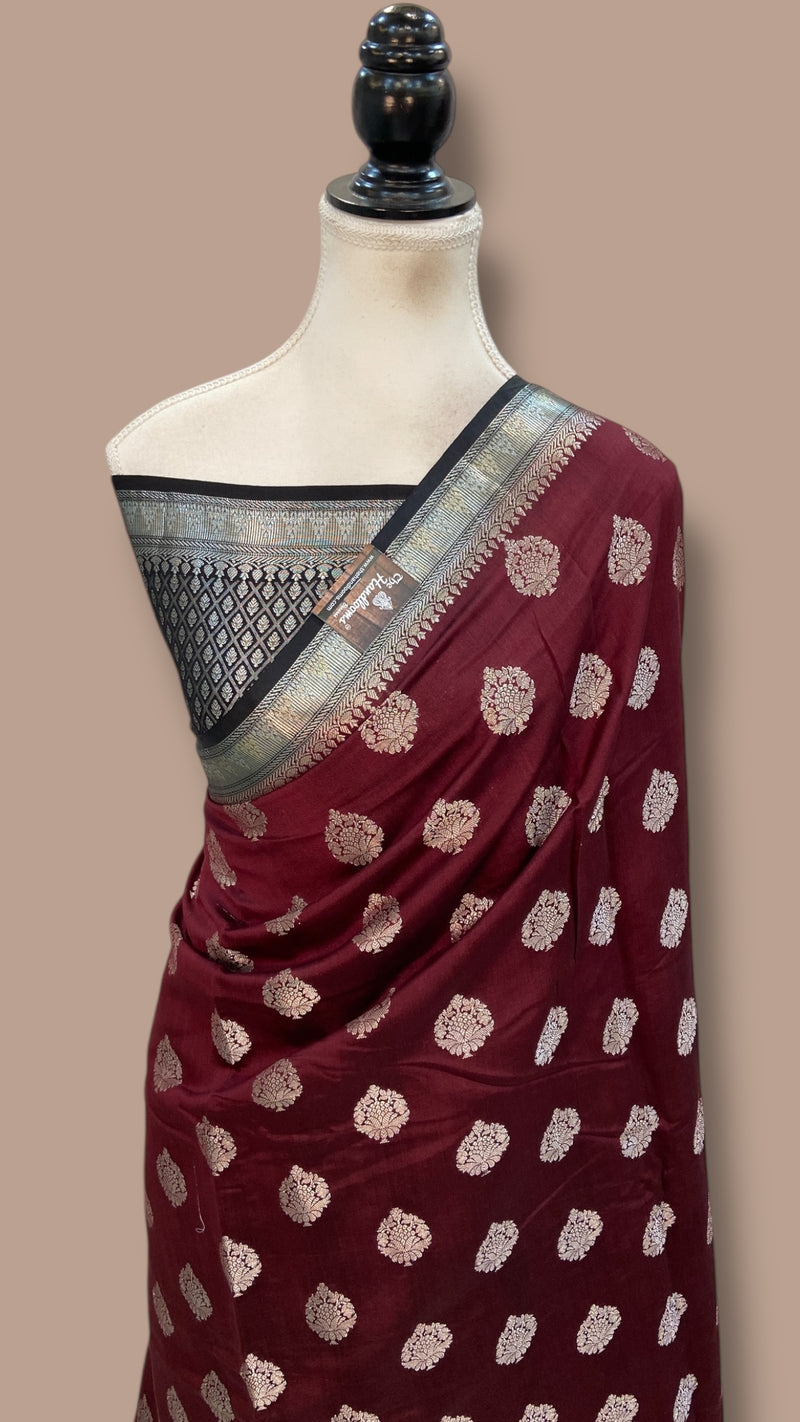 Pure Chiniya Silk Handloom Banarasi Saree - The Handlooms