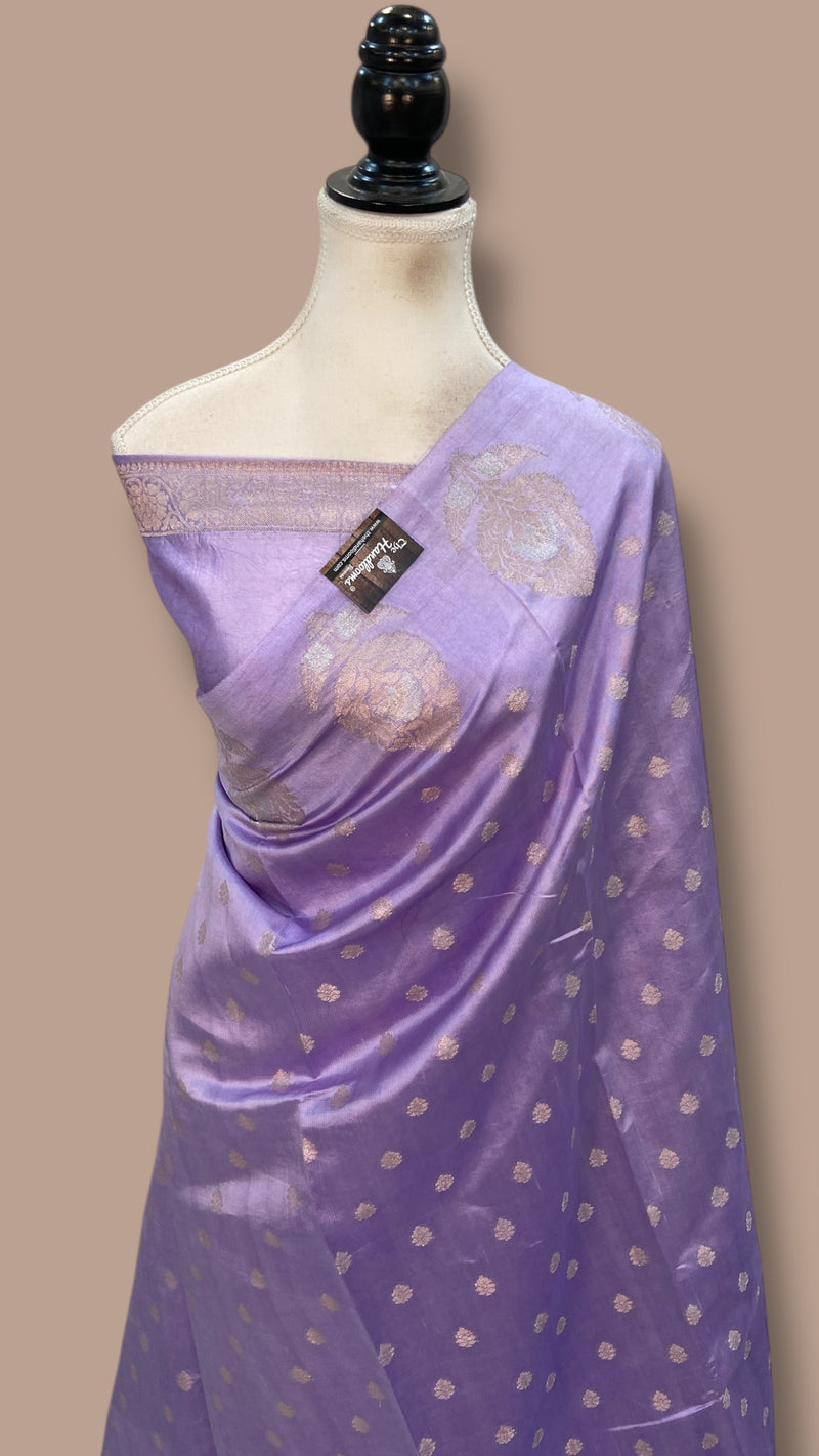 Pure Mango Silk Banarasi Handlokom Saree