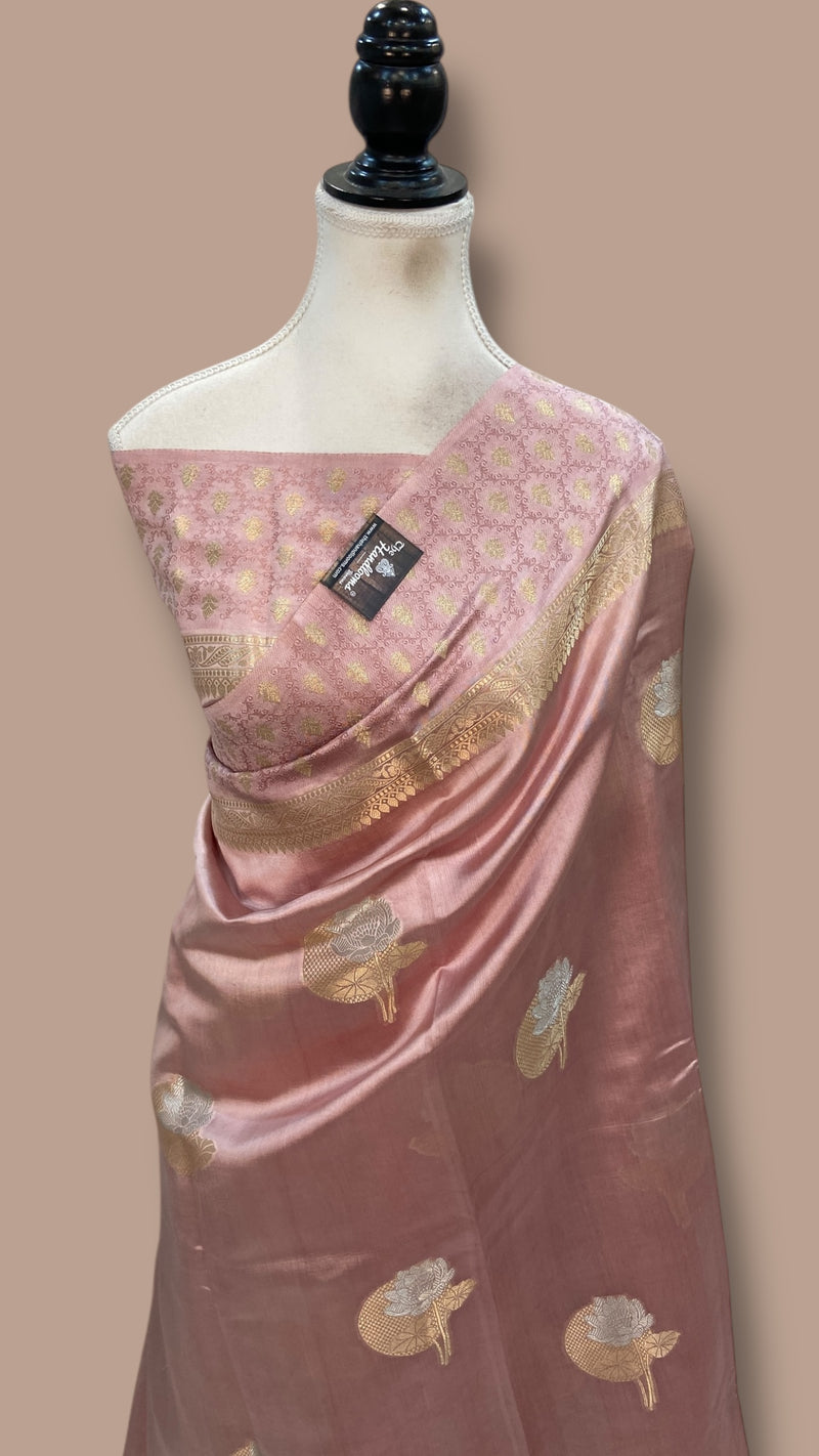 Pure Mango Silk Banarasi Handlokom Saree