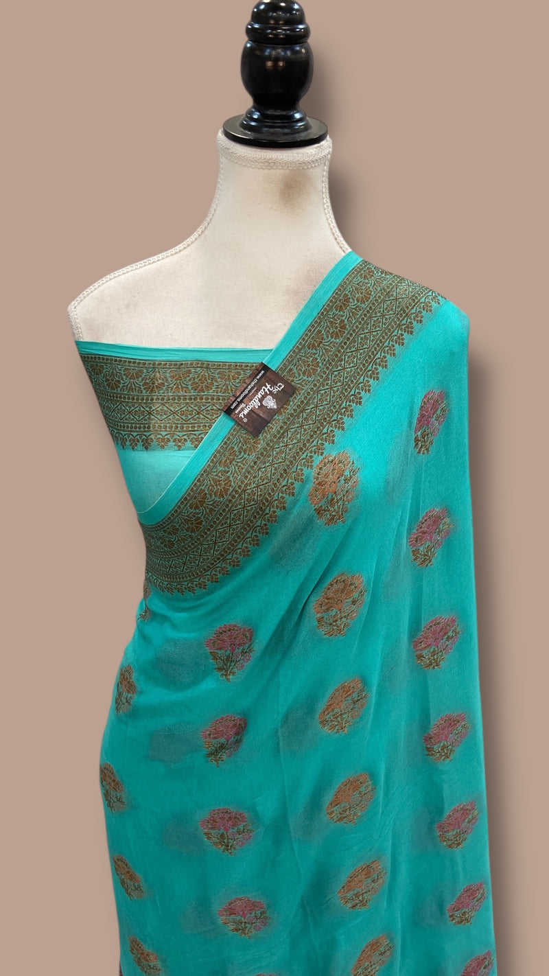 Pure Chiffon Khaddi Banarasi Saree