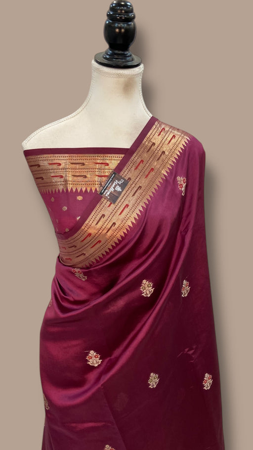Pure Mango Silk Banarasi Handloom Saree - The Handlooms