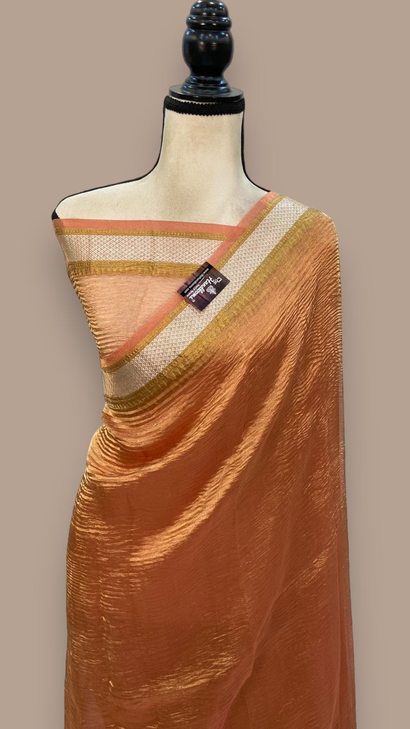 Pure Kora Tissue Handloom Banarasi Saree - The Handlooms