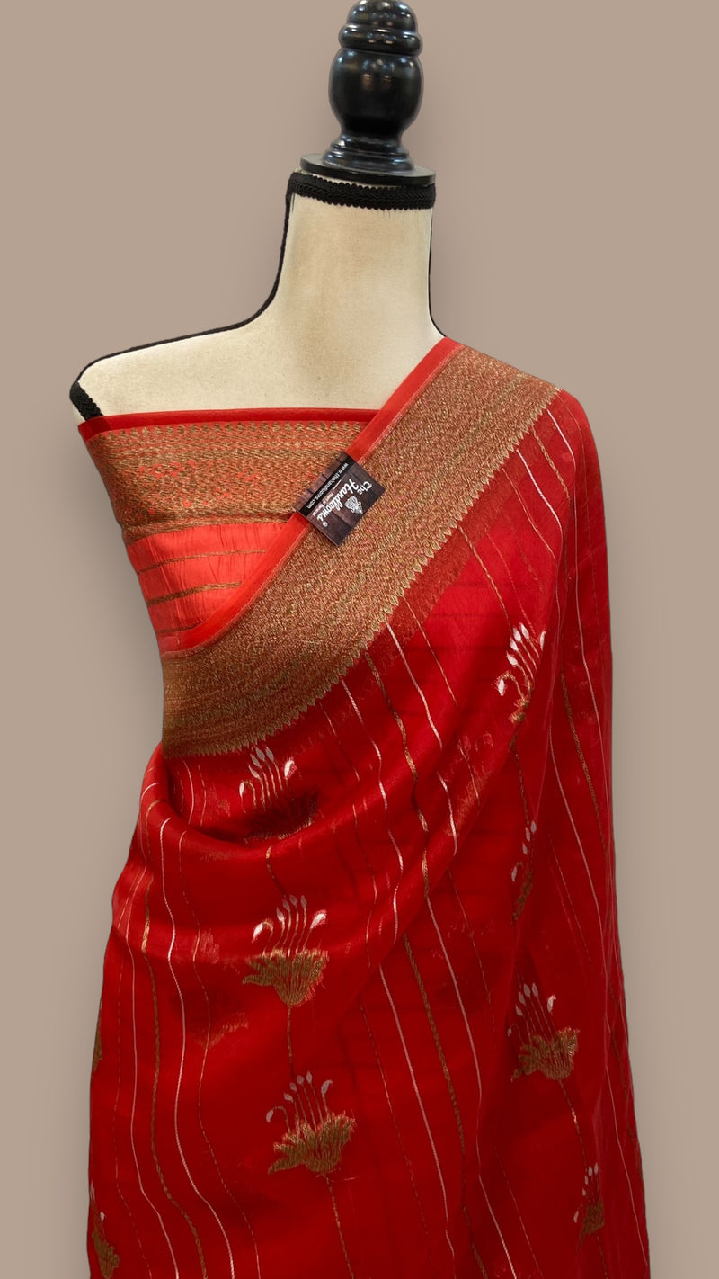 Pure Kora Handloom Banarasi Saree - The Handlooms