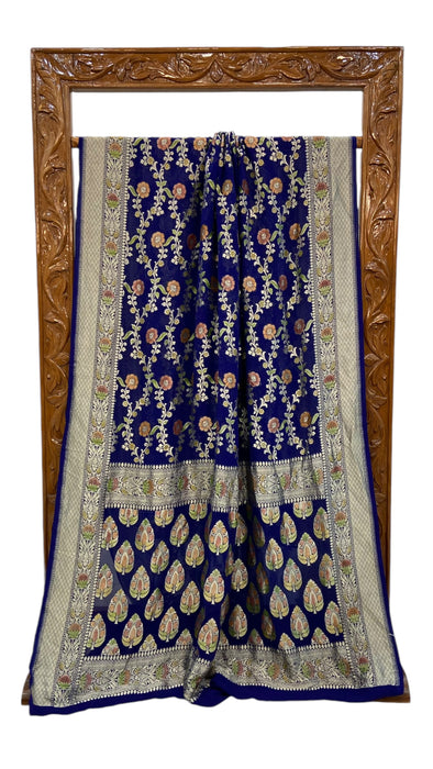 Khaddi Georgette Handloom Banarasi Saree