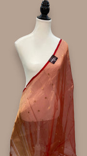 Pure kora Tissue Banarasi Brocade Handloom Dupatta - The Handlooms