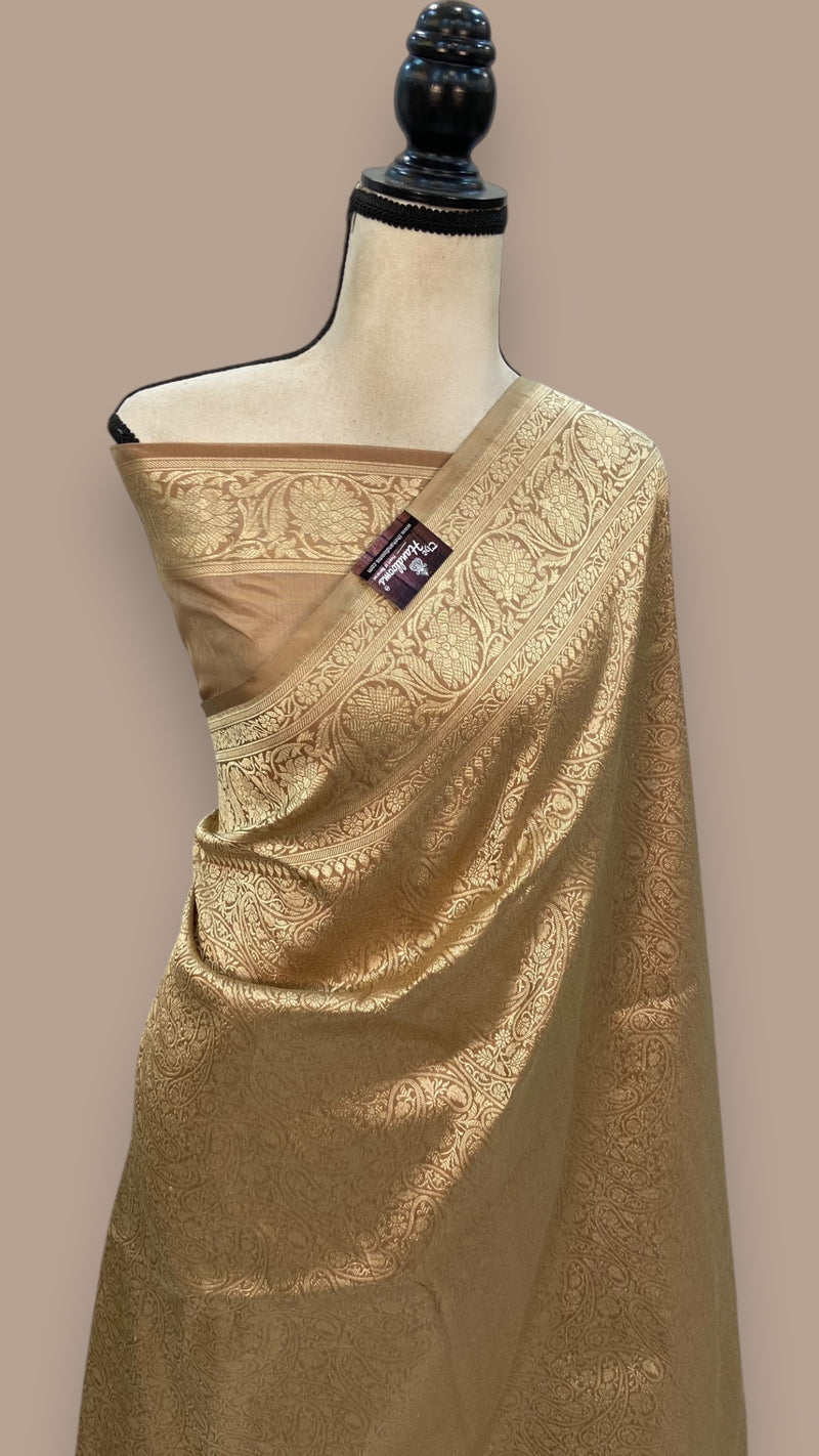 Pure Katan Silk Banarasi Handloom Saree - Tanchui Brocade - The Handlooms