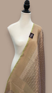 Pure Tissue Reshmi Zari Banarasi Brocade Handloom Dupatta - The Handlooms