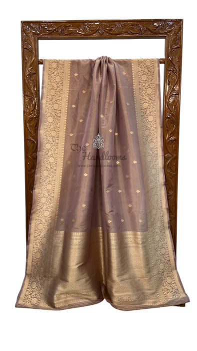 Pure tissue Katan Silk Banarasi Handloom Saree - All over Kadua motifs