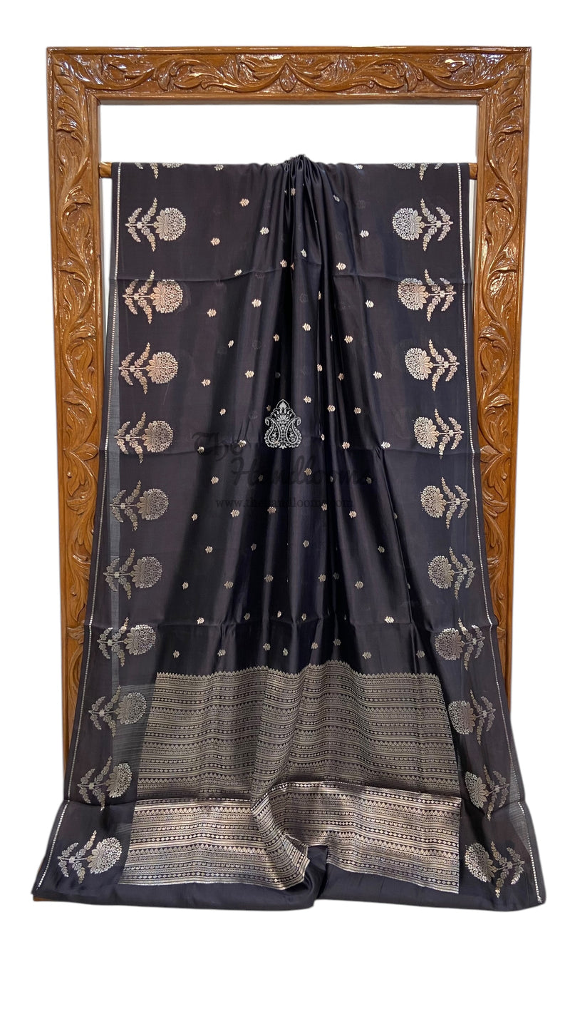 Pure Mango Silk Banarasi Handloom Saree - The Handlooms