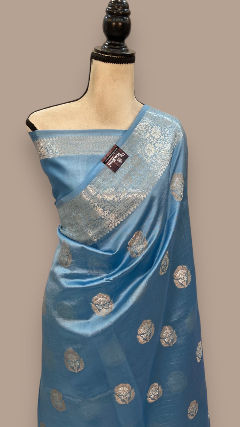 Pure Mango Silk Banarasi Handloom Saree - The Handlooms
