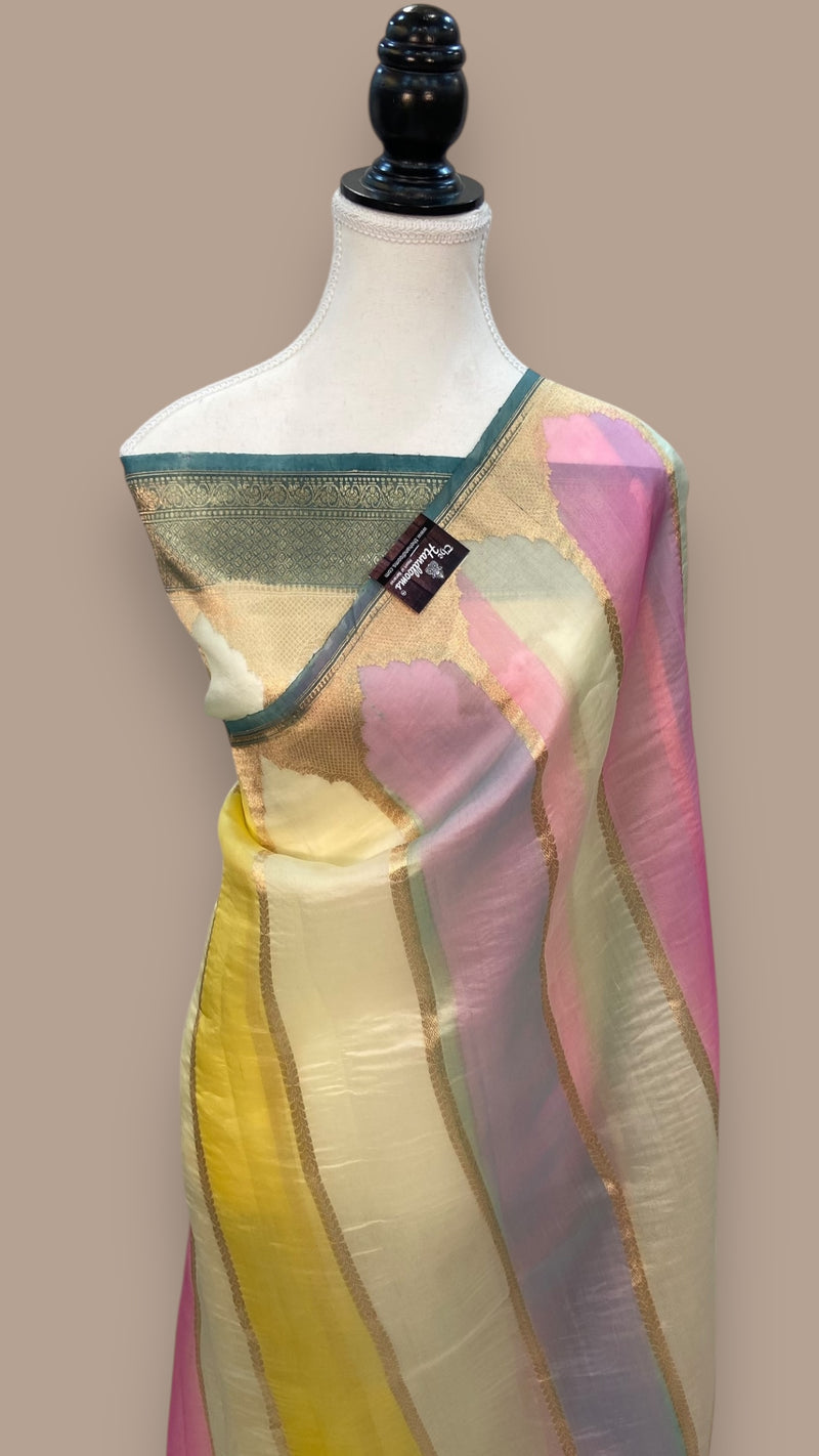 Pure Kora Handloom Banarasi Saree - Rangkat - The Handlooms