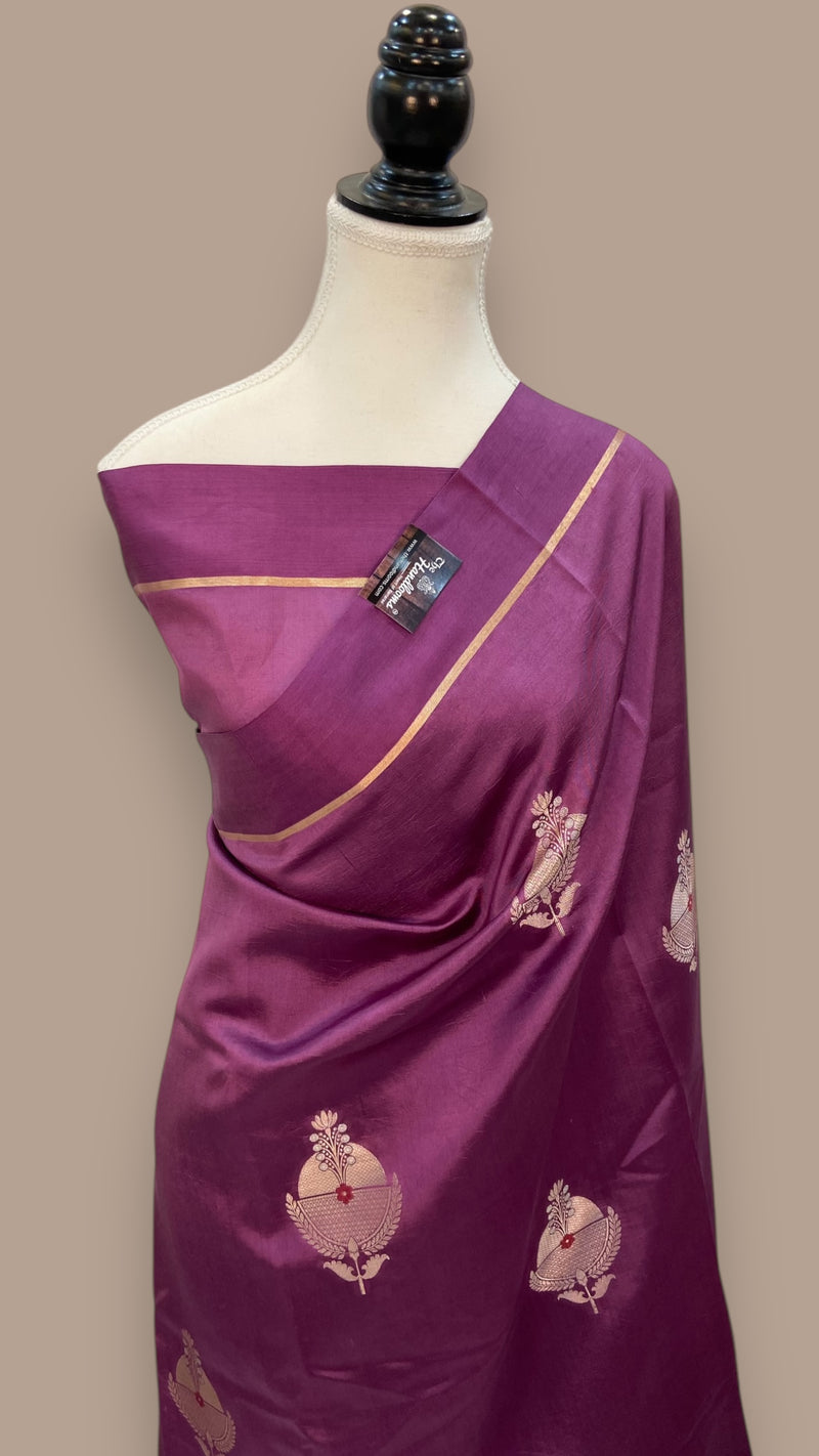 Pure Mango Silk Banarasi Handloom Saree - The Handlooms
