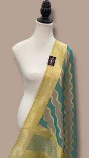 Pure kora Banarasi Handloom Dupatta - The Handlooms