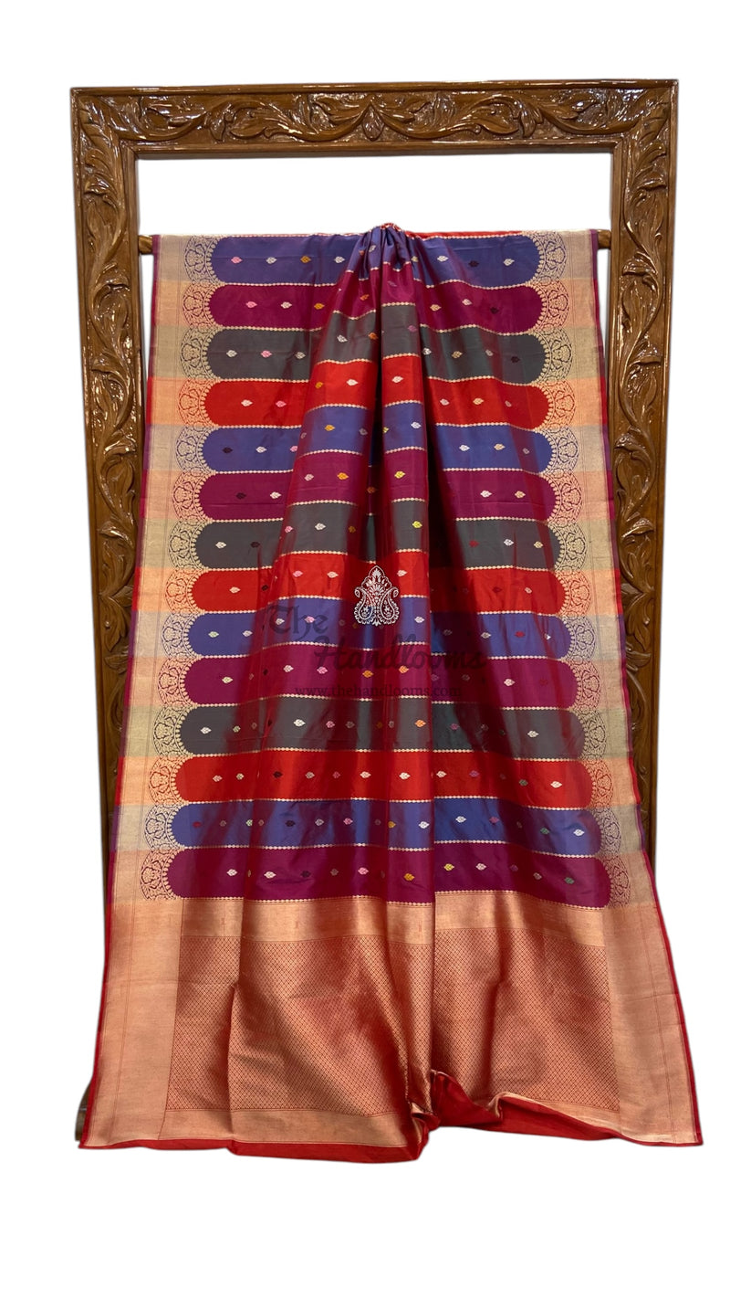 Pure Katan Silk Banarasi Handloom Saree - Rangkat - The Handlooms